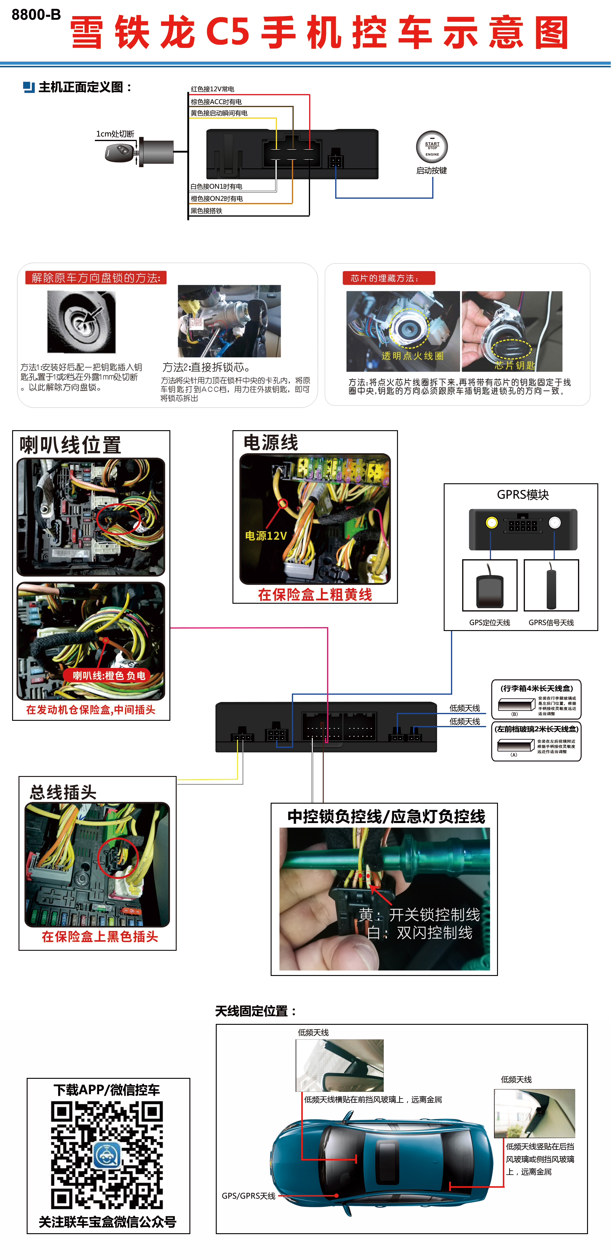 雪铁龙C5B手机控车安装.jpg